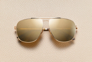 Gold sunglasses — 18K gold-plated titanium frames by L'Écurie Paris