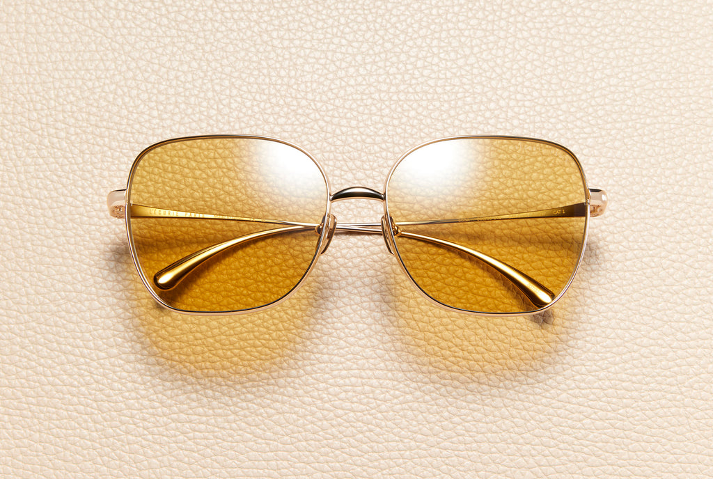 Lissa Amber Sunglasses | 18K Gold-Plated Titanium | L'Écurie Paris
