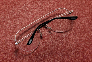 14K white plated Gold Leo Optical