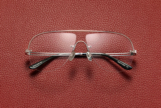 14K white plated Gold Leo Optical