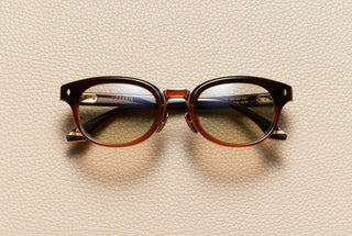 Raphael Mocha Gradient acetate panto sunglasses with sand lenses and an 18K gold-plated titanium bridge, L'Écurie Paris