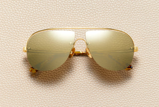 Leo 24K Gold Mirror Sunglasses | 24K Gold Plated Titanium | Inui Lens – Gold Mirror | L'Écurie Paris