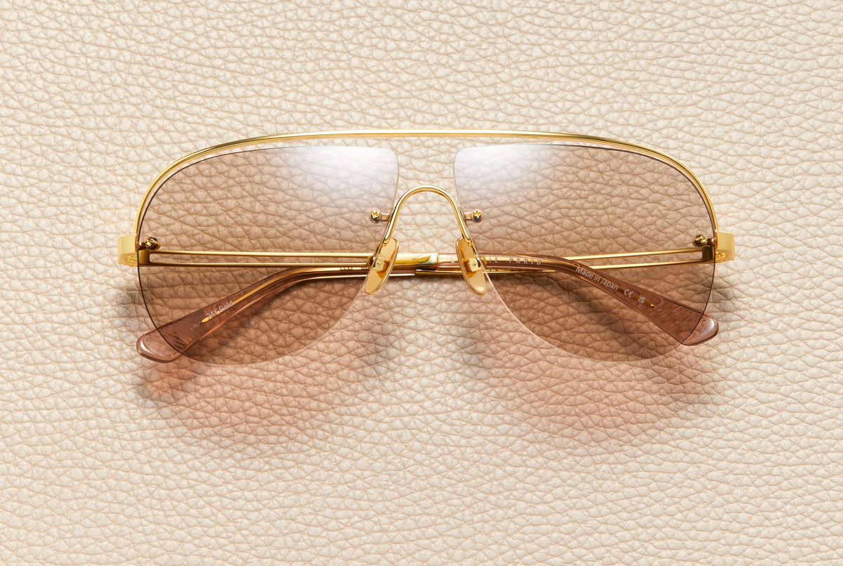 Leo 24K Rosé Sunglasses | 24K Gold Plated Titanium | Inui Lens – Rosé | L'Écurie Paris
