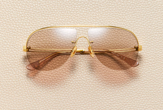 Leo 24K Rosé Sunglasses | 24K Gold Plated Titanium | Inui Lens – Rosé | L'Écurie Paris
