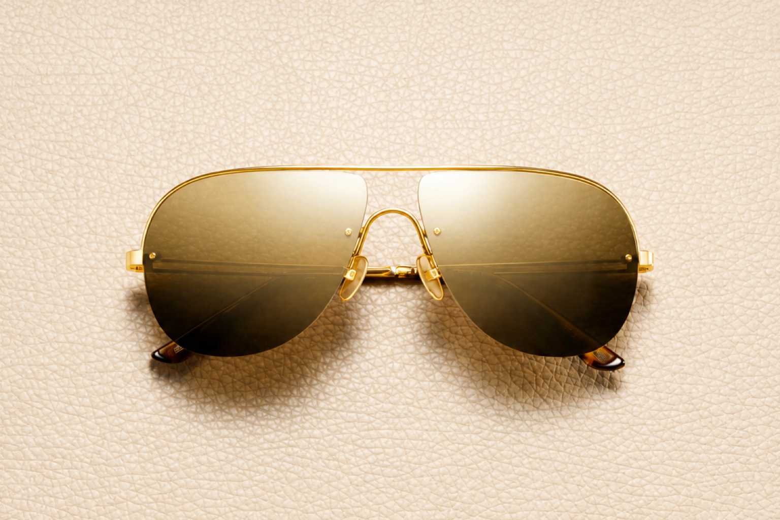 Leo 24K Gold Mirror Sunglasses | 24K Gold Plated Titanium | Inui Lens – Gold Mirror | L'Écurie Paris
