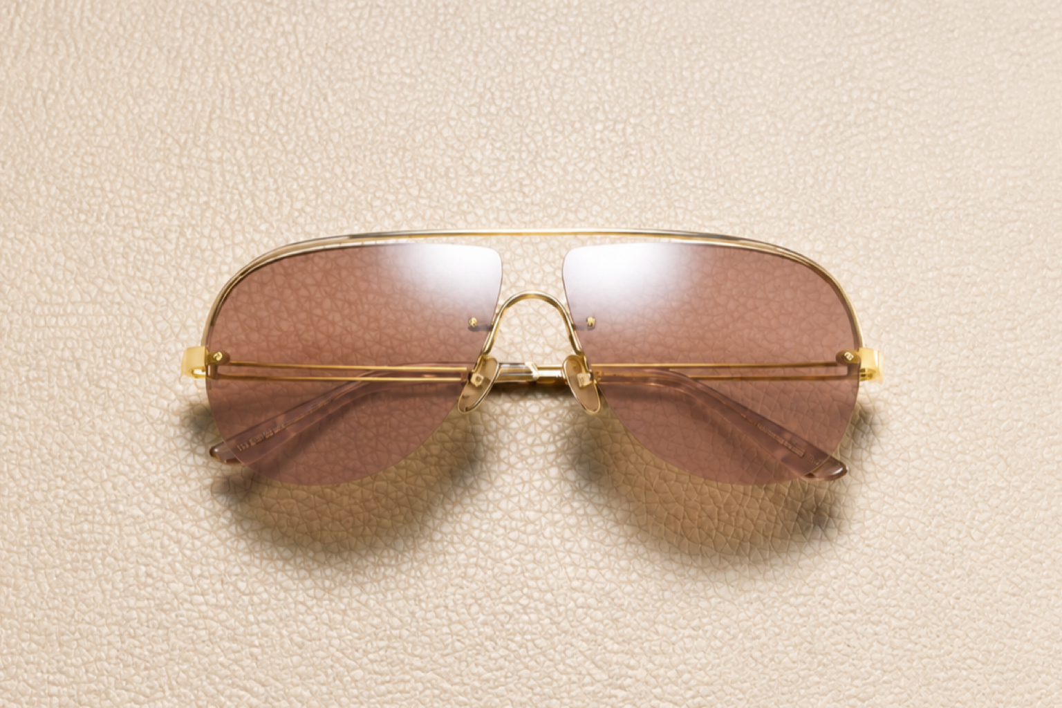 Leo 24K Rosé Sunglasses | 24K Gold Plated Titanium | Inui Lens – Rosé | L'Écurie Paris