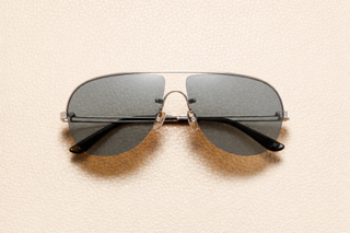 Leo Dolphin Blue Sunglasses | 14K White Gold Plated Titanium | Inui Lens – Dolphin Blue | L'Écurie Paris