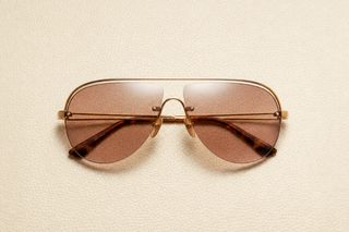 Leo Vintage Brown Sunglasses | 18K Gold Plated Titanium | Inui Lens – Vintage Brown | L'Écurie Paris