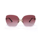 Titanium 18K Yellow Plated Gold / Ruby Gradient Lens