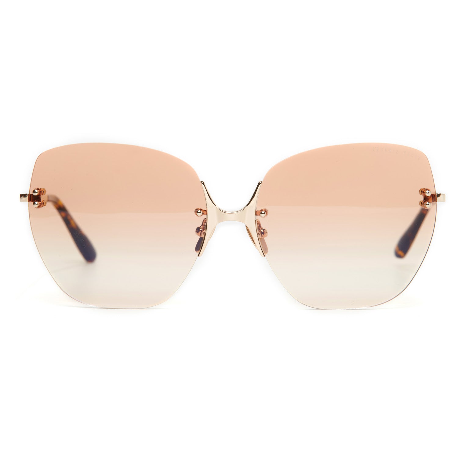 NEW GUCCI GG1147S 003 Gold Brown Rimless Metal Butterfly Women Oversized |  Brown gold, Sunglasses women oversized, Fashion frames