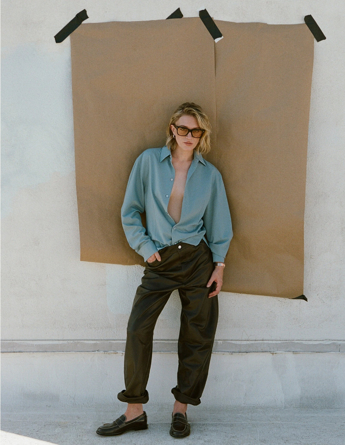 Chelsea Frei wearing L’Écurie Paris Victor sunglasses in a full-length portrait for Vestal Magazine