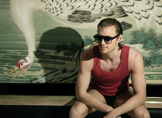 L'Écurie Paris sunglasses, John VanBeber photographed by Milan Vukmirovic for Fashion For Men