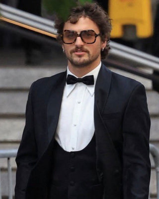 Benson Boone in L'Écurie Paris Elsa Tortoise sunglasses, Taylor Swift and Travis Kelce wedding